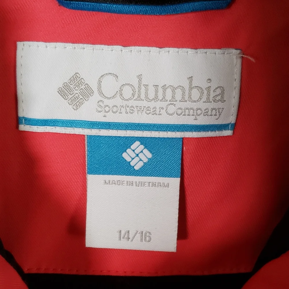 Columbia Kid's Coral/Black Coat Size 14-16